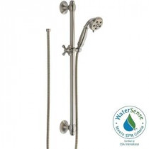 3-Spray 2.0 GPM Hand Shower with Slide Bar in Stainless Featuring H2Okinetic