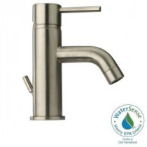 Elba Single Hole 1-Handle Low-Arc Bathroom Faucet in Brushed Nickel