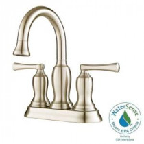 Lindosa 4 in. Centerset 2-Handle High-Arc Bathroom Faucet in Brushed Nickel