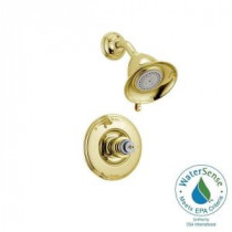 Victorian 1-Handle 3-Spray Shower Faucet Trim Kit in Polished Brass (Valve and Handles Not Included)