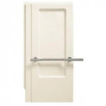 40.625 in. x 65.5625 in. x 63.25 in. 1-piece Direct-to-Stud Roll-In Shower Right Wall in Biscuit