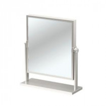 12 in. x 9.75 in. Single Elegant Table Mirror in Satin Nickel