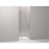 Revel 31-1/8 in. W x 70 in. H Pivot Shower Door in Anodized Brushed Nickel
