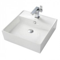 Vessel Sink in White with Sonus Vessel Sink Faucet in Chrome