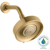 Purist 3-Spray 5.5 in. Raincan Showerhead in Vibrant Moderne Brushed Gold