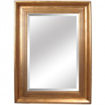 35.5 in. x 47 in. Rectangular Decorative Antique Gold Wood Framed Mirror
