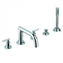 Atrio 2-Handle Deck-Mount Roman Tub Faucet with Hand Shower in StarLight Chrome