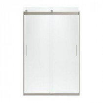 Levity 44-5/8 in. x 74 in. Semi-Framed Bypass Shower Door with Handle in Nickel