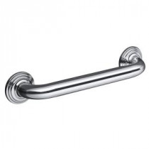 Traditional 18 in. x 2-3/4 in. Concealed-Screw Grab Bar in Brushed Stainless-Steel