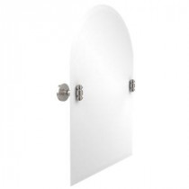 South Beach Collection 21 in. x 29 in. Frameless Arched Top Single Tilt Mirror with Beveled Edge in Satin Nickel