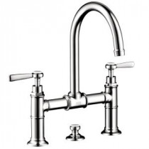 Axor Montreux 8 in. Widespread 2-Handle Mid-Arc Bathroom Faucet in Chrome with Lever Handles