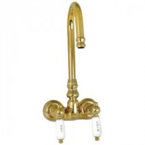 2-Handle Claw Foot Tub Faucet without Handshower in Satin Nickel