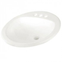 Atlanta Round Drop-In Bathroom Sink in White