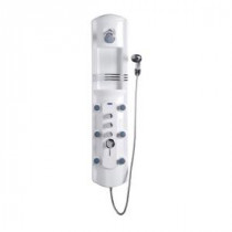 6-Jet Shower Panel System in White Lucite Acrylic
