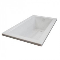 Sapphire 6 ft. Acrylic Reversible Drain Rectangular Bathtub in White