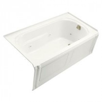 Portrait 5 ft. Whirlpool Tub with Right-Hand Drain in White