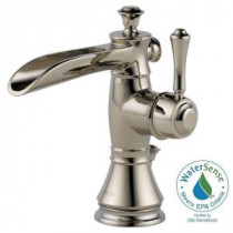 Cassidy Single Hole Single-Handle Open Channel Spout Bathroom Faucet in Polished Nickel with Metal Pop-Up
