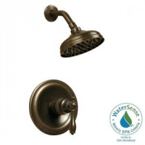 Estates 1 Spray 1-Handle Shower Faucet in Heritage Bronze