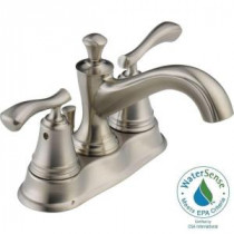 Sentiment 4 in. Centerset 2-Handle Bathroom Faucet in Stainless