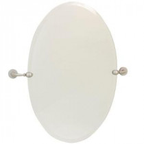 Beacon 24 in. x 36 in. Pivoting Mirror in Brushed Nickel