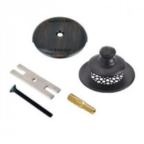 Universal NuFit Push Pull Bathtub Stopper with Grid Strainer, 1-Hole Overflow and Combo Pin Kit, Oil-Rubbed Bronze