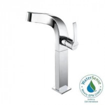 Typhon Single Hole Single-Handle High-Arc Vessel Bathroom Faucet in Chrome