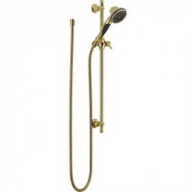 3-Spray Slide Bar Hand Shower in Polished Brass