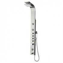 Geona 3-Jet Shower Panel System in Brushed Silver