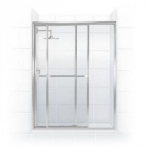Paragon Series 60 in. x 66 in. Framed Sliding Shower Door with Towel Bar in Chrome and Clear Glass