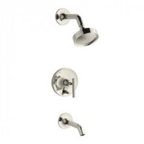 Purist 1-Handle Bath and Shower Faucet Trim in Vibrant Polished Nickel (Valve Not Included)