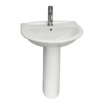 Karla 650 Pedestal Combo Bathroom Sink in White