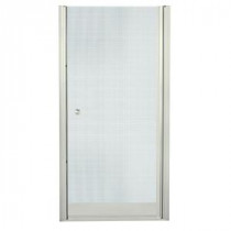 Finesse 31-1/2 in. x 65-1/2 in. Semi-Framed Pivot Shower Door in Nickel