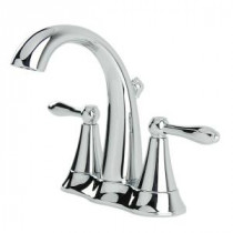 Montbeliard 4 in. Centerset 2-Handle Mid-Arc Bathroom Faucet in Chrome