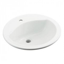 Modesto Drop-In Bathroom Sink in White