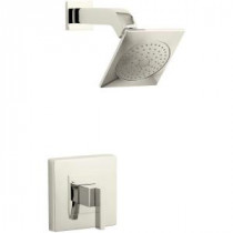 Loure 1-Handle Shower Faucet Trim Kit in Vibrant Polished Nickel (Valve Not Included)