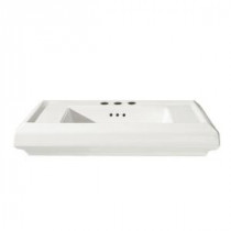 Town Square 6-1/2 in. Pedestal Sink Basin in White