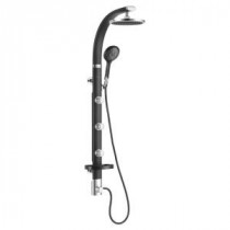 Bonzai Black 3-Spray Shower System with Multi-Function Hand Shower in Chrome