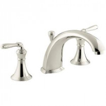 Devonshire 2-Handle Deck-Mount Roman Tub Faucet Trim Kit in Vibrant Polished Nickel (Valve Not Included)
