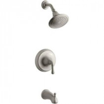 Forte 1-Handle Pressure-Balancing Tub and Shower Trim Kit in Vibrant Brushed Nickel (Valve Not Included)