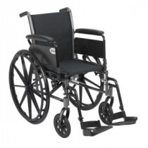 Cruiser III Wheelchair with Removable Flip Back Arms, Full Arms and Swing-Away Footrests