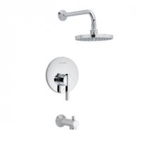 Berwick 1-Handle Tub and Shower Faucet Trim Kit with Rain Showerhead in Polished Chrome (Valve Sold Separately)