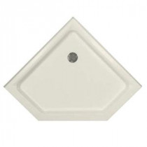 42 in. x 42 in. Triple Threshold Neo Shower Base in Biscuit