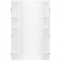 Ensemble 42 in. x 42 in. x 72-1/2 in. 1-piece Direct-to-Stud Shower Wall in White