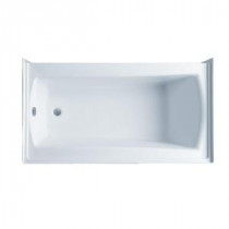 Cooper 30 5 ft. Left Drain Acrylic Whirlpool Bath Tub with Heater in White