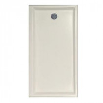 60 in. x 30 in. Single Threshold Shower Base with Right-Hand Drain in Biscuit