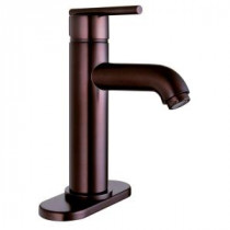 4 in. Centerset 1-Handle Lavatory Faucet in Oil Rubbed Bronze with Pop-Up Drain