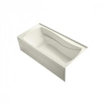 Mariposa VibrAcoustic 6 ft. Right Drain Soaking Tub in Biscuit