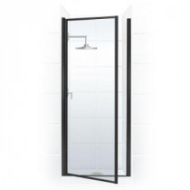 Legend Series 24 in. x 68 in. Framed Hinged Shower Door in Oil Rubbed Bronze with Clear Glass