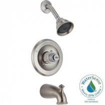Leland 1-Handle 1-Spray Tub and Shower Faucet Trim Kit in Stainless (Valve and Handles Not Included)