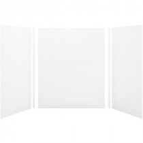 Choreograph 60in. X 42 in. x 72 in. 5-Piece Bath/Shower Wall Surround in White for 72 in. Bath/Showers